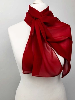Шарф шовковий SunEarly (бордовий) 160х30см