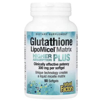 Глутатион 300 мг Natural Factors Glutathione LipoMicel Matrix 90 мягких капсул