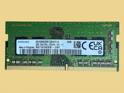 Оперативна пам'ять SAMSUNG 8 GB DDR4-3200AA SO-DIMM (M471A1K43EB1-CWE). Б/В