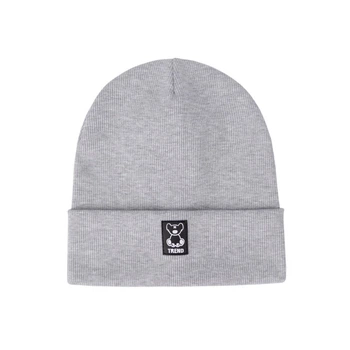 Бавовняна шапка "Хайп Вейв" unisex 54-56рр 04466 Сірий меланж Talvi