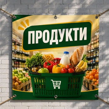Баннер "Продукты", размер 2х2м.