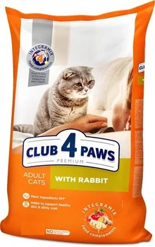 Сухой корм для взрослых кошек Club 4 Paws (Клуб 4 Лапы) Премиум С Кроликом 1 кг (Весовой)