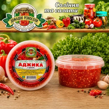 Аджика з хріном, ТМ "Домашні різносоли" 500г