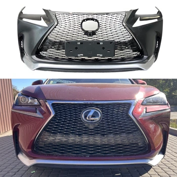 Бампер передній F-Sport Lexus NX 2014-2016 (бампер, спідниця, решітка, хром) для Lexus NX 2014-2021 (7594)