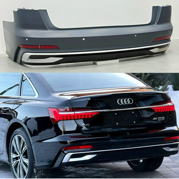 Бампер задній у зборі S-Line CHROME 2022+ для Audi A6 C8 2018+ для Audi A6 C8 2018- (9410)