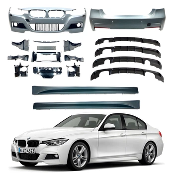 Комплект обвеса M Paket BMW 3 Series F30 2012-2018 (передний / задний бампер, пороги) ПОД ПАРКТРОННИКИ для BMW 3 series F30 2012-2018 (8470)