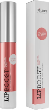 Блиск для збільшення об'єму губ Tolure Cosmetics Lipboost зволожувальний Caramel 8 мл (4260588891322)