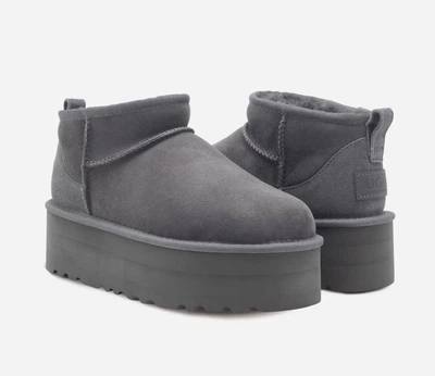 Уги на платформі UGG Classic Ultra Mini Platform Grey 36 розмір сірі