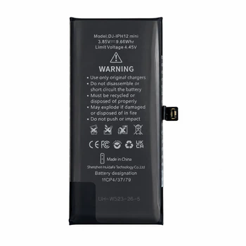 Ремонтный аккумулятор Deji для iPhone 12 Mini 2510 mAh с контроллером батарея для обновления системы автономного питания смартфона