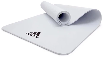 Килимок для йоги Adidas білий 176 х 61 х 0,8 см спортивний мат для пілатесу та фітнесу