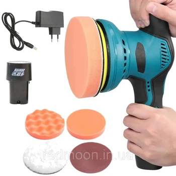 Аккумуляторная полировальная машинка 12V с насадками, POLISHING MACHINE LY-329 / Полировочная машинка для авто