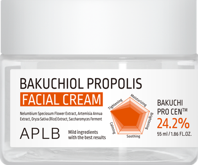 Антивіковий крем для обличчя з бакучіолом і прополісом ALB Bakuchiol Propolis Facial Cream 55 мл