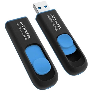 USB флеш накопитель ADATA 64Gb UV128 black-blue USB 3.0 (AUV128-64G-RBE)