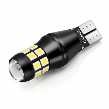 Автолампа LEDLUX W16W 20 діодів, Лінза, Обманка, 1200 Люмін, 6000K 12-24В