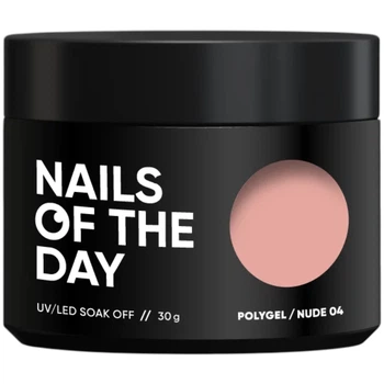 Полігель NAILSOFTHEDAY Polygel Nude 04 Класичний нюдовий дрібнозернистий 30 г