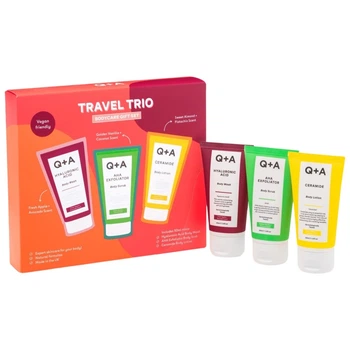Подарунковий набір Q+A Travel Trio Bodycare Gift Set мініатюр для тіла