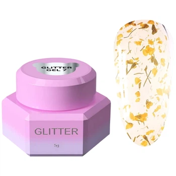 YOU ARE CUTE Glitter Gel №07 Прозорий гель з сухоцвітами, 5 мл