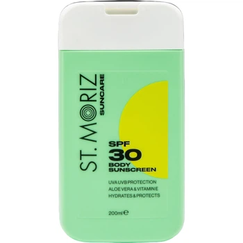 St.Moriz Suncare SPF30 Body Sunscreen Сонцезахисний лосьйон для тіла, 200 мл