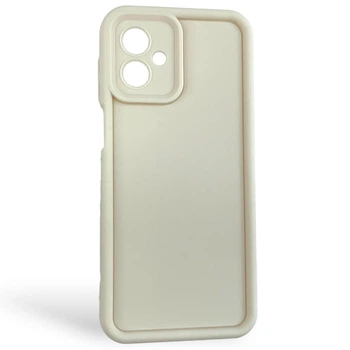 Чехол силиконовый Soft Touch для Motorola G14 молочный (Полная защита камеры)
