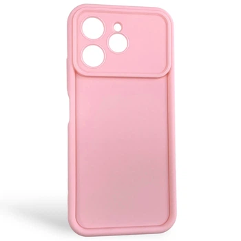 Чехол силиконовый Soft Touch для Tecno Spark 40 (KM5n) розовый (Полная защита камеры)