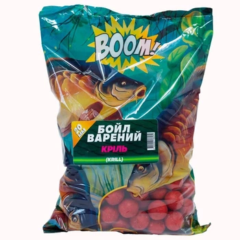 Бойли прикормочні варені Boom 20 mm 1 кг (Криль)