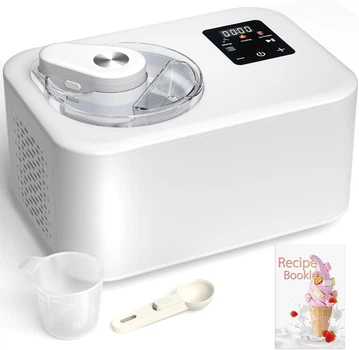 Автоматическая мороженица с компрессором Ice Cream Maker Machine 1.2L (Без предварительной заморозки) - Уценка