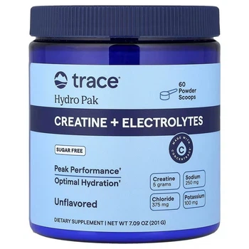 Креатин з електролітами, без смаку, Hydro Pak, Creatine+Electrolytes, Trace, 201 г