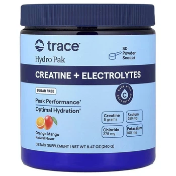 Креатин з електролітами, смак апельсину та манго, Hydro Pak, Creatine+Electrolytes, Trace, 240 г
