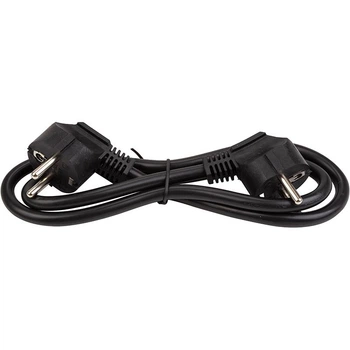 Мережевий кабель PowerPlant 1м, 3x1.5мм2, 16А, 100% мідь (two male plugs) (EX610655)