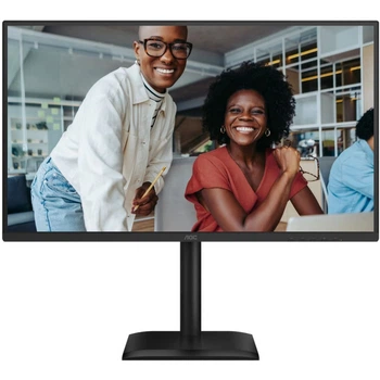 TFT 27" AOC , IPS, 120Hz, VGA, HDMI, DP, USB-hub, HAS, Pivot, колонки, чорний (27E4U)