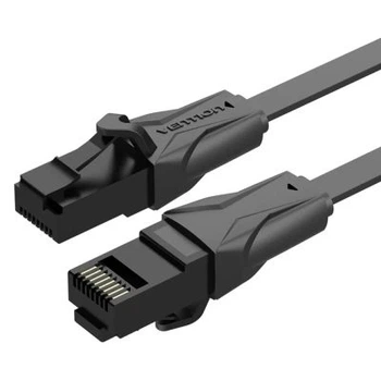 Патч-корд 3m UTP cat 6 RJ-45 flat black Vention (IBABI)