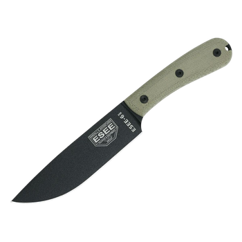 Ніж туристичний для польової кухні Esee Model 6HM Micarta/Black ESEE-6HM-K