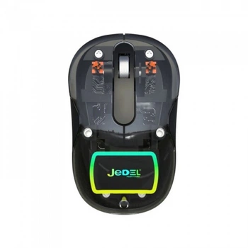 Беспроводная мышь аккумуляторная с USB адаптером, 10м, JEDEL WD141 Прозрачная (23644)