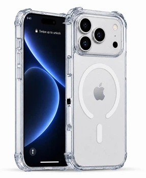 Протиударний чохол для Apple iPhone 17 Pro Fruct Crystal з бортиками та Magsafe Anti-Yellow Прозорий