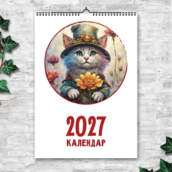 Календар настінний перекидний Коты 13 листов 42х29.7 см (ART 250153)