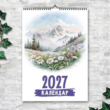 Календарь 2027 настенный перекидной Арт Нежность 13 листов ENTERSTORE 42х29.7 см (ART 250202)