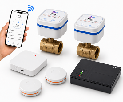 Smart защита от протечки воды 1DAL | Беспроводная автономая система против потопа ProfiKit 1" | APP "Tuya"