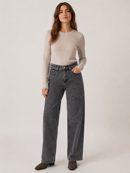 Женские демисезонные джинсы Baggy серые (BC3931) 25