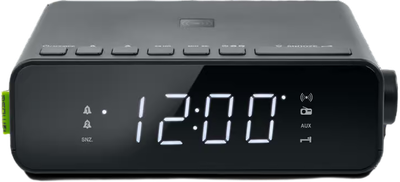 Zegar biurkowy z odbiornikiem radiowym Muse M-175 WI c USB Czarny