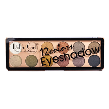 Палетка тіней для повік DoDo Girl Eyeshadow Unique Colors перламутрові 12 відтінків D3139, В