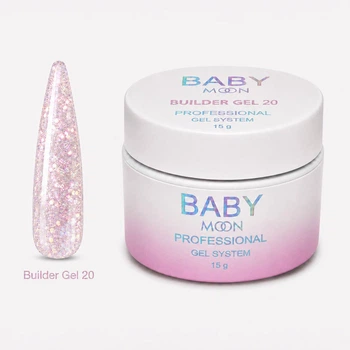 Моделирующий гель с блестками Baby Moon Glitter Builder Gel, 15 мл №20 ( 5905123011931 )