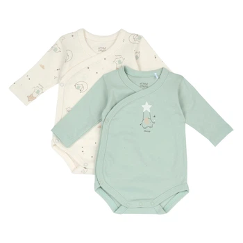 Боди с длинным рукавом (2 шт.) Chicco Elephants, цвет мятный, размер 56 (263.03249.051)