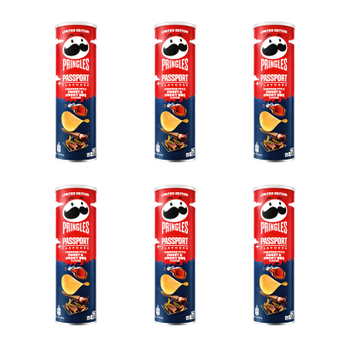 Набір Чипси 6шт Pringles Passport Flavours Canadian Style Sweet & Smoky BBQ 165g