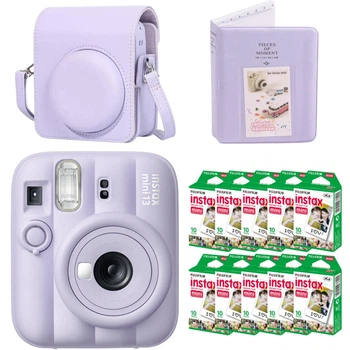 Набор камера Fujifilm Instax Mini 13 Dreamy Purple, Фотобумага 100шт, Чехол, Фотоальбом 64 фото Фиолетовый (Подарочная упаковка)