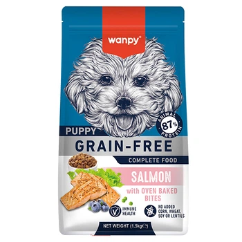 Сухой корм Wanpy Puppy Grain Free Salmon Сухой беззерновой корм с лососем для щенков всех пород 1,5 кг (6927749823162)