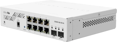 Коммутатор MikroTik Cloud Smart Switch CSS610-8G-2S+IN / 8x GbE RJ-45 / 2x 10G SFP+ / SwOS / PoE-in / Белый (102255148)