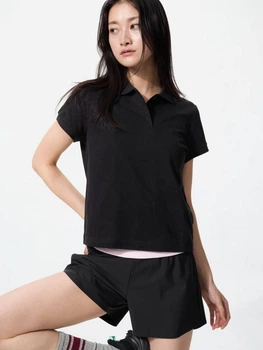 Поло женское Uniqlo 525125254 S Черное (1161961170)