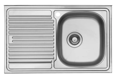 Кухонна мийка накладна UKINOX STM 800 500 GT 5C R матова