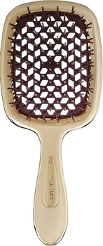 Щітка для волосся Janeke Superbrush, золота з коричневими зубцями AUSP230