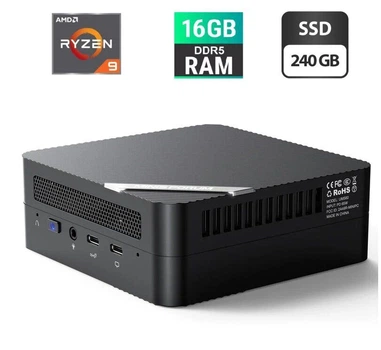 Неттоп Beelink GR9 USFF / AMD Ryzen 9 5900HX (8 (16) ядер по 3.3 - 4.6 GHz) / 16 GB DDR4 / 240 GB SSD / AMD RX Vega 8 / USB 3.1 / Wi-Fi / Bluetooth / Блок живлення в комплекті б/в